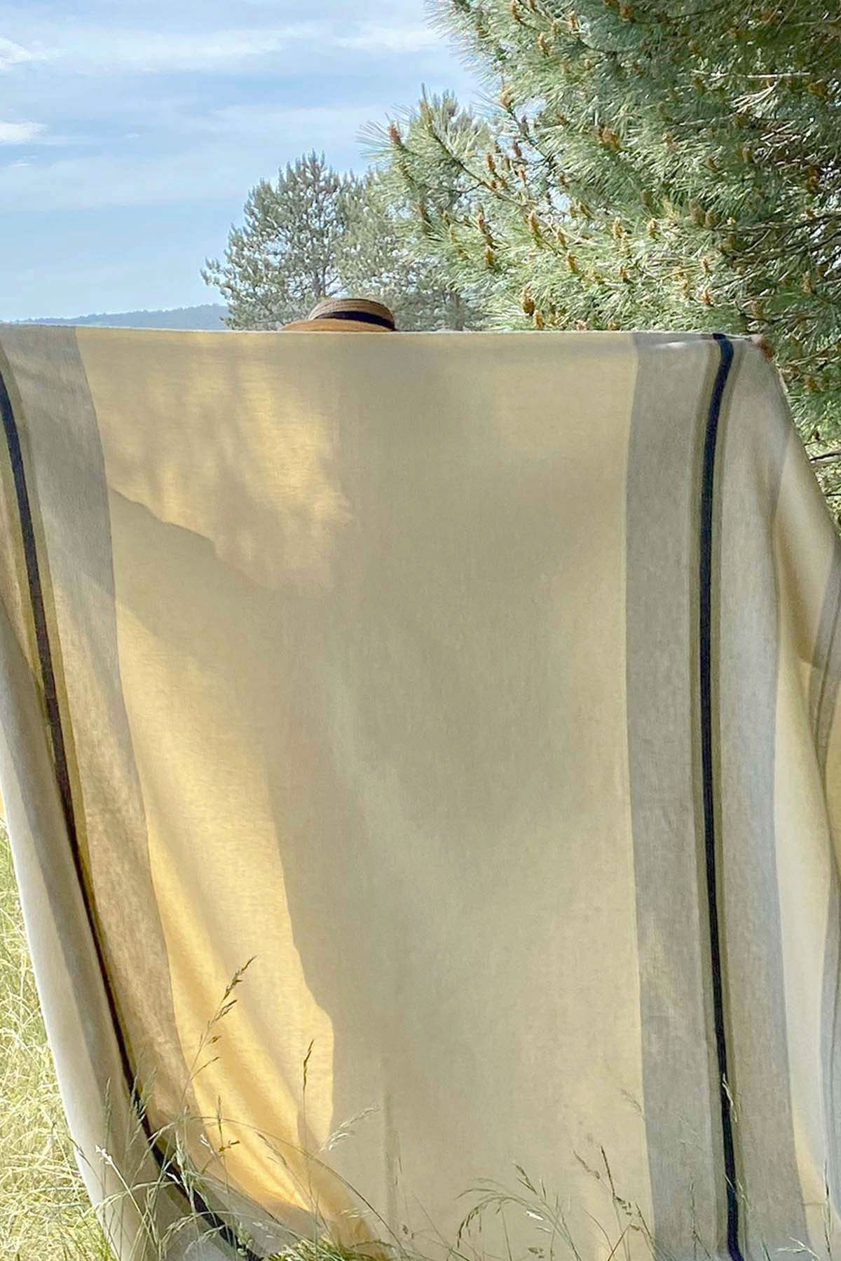 Couverture côte d’opale en laine recyclée Couverture côte d’opale en laine recyclée